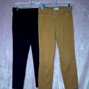 Womens Bundled Dark Khaki and Black Pixi Old Navy Pants Size 4